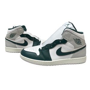 Nike Air Jordan 1 Mid Shoes Green/White FQ7720-103 Men Size 10 New